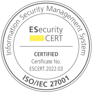 ISO 27001 Zertifizierungssiegel der AWARE7 GmbH